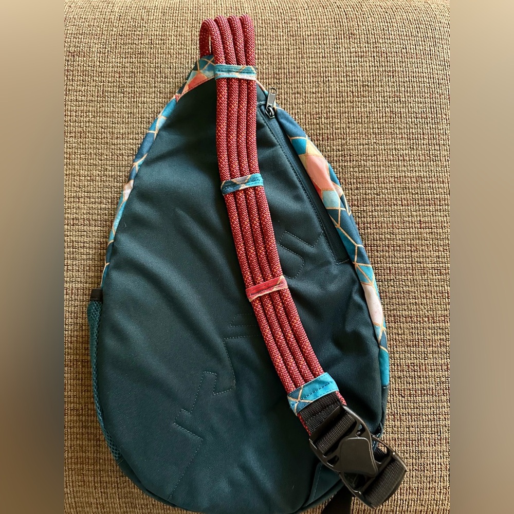 Kavu Women's Geometric Sling Bag - Blue and Pink - Picture 2 of 2